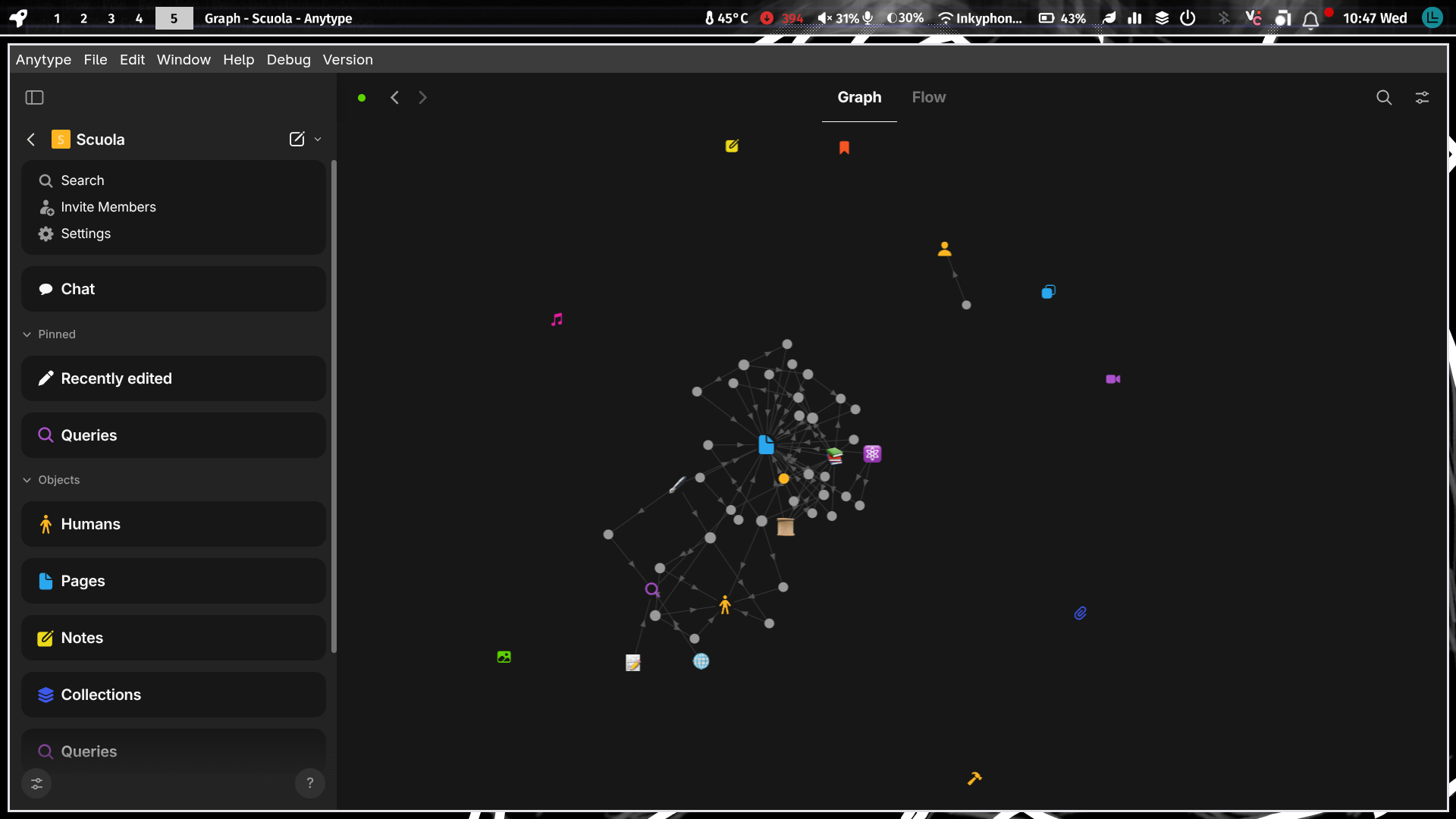 My anytype graph. It's really messy